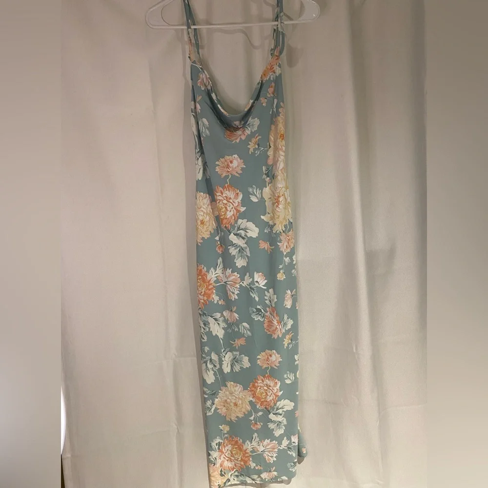 Abercrombie & Fitch Floral Silky dress cowl neck Size XS